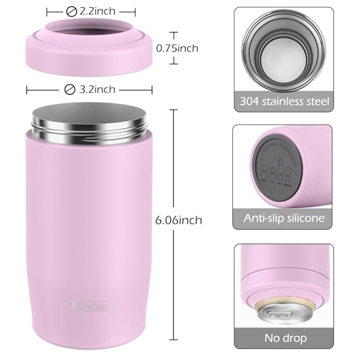 4-in-1 Double Wall Stainless Steel Insulated Can Holder (Black) D5152