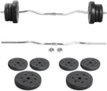 Olympic Bar Barbell Set Adjustable Weight Plates S58590