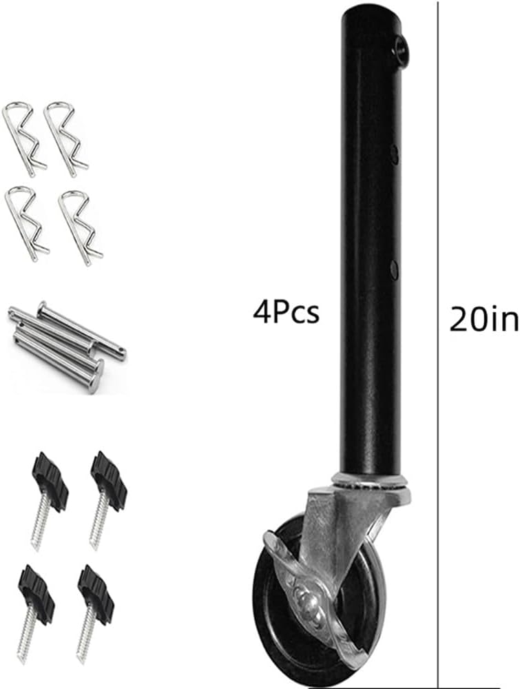 Black Metal Table Legs Set of 4 F86496