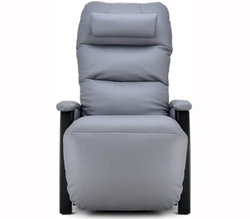 Grey Dual Power Zero Gravity Recliner Chair with Heat and Air Massage S519818