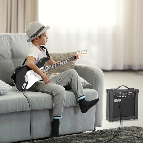 Blue Full Size Electric Guitar with Amp and Case P28201