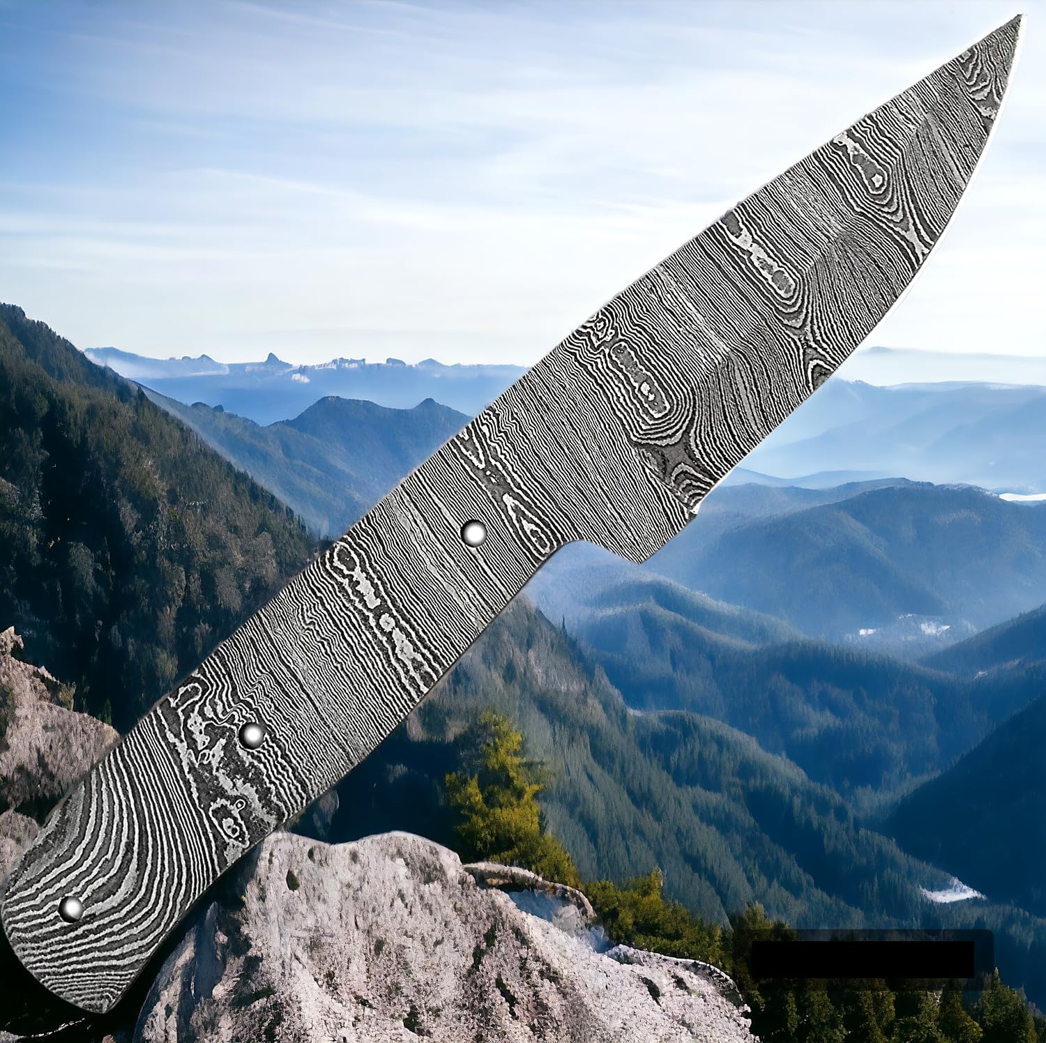 Damascus steel Full Tang Blank Blade Knife O840887