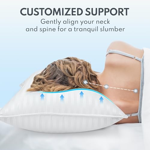 King Size Bed Pillows Set of 2 Cooling Microfiber Pillows P1958