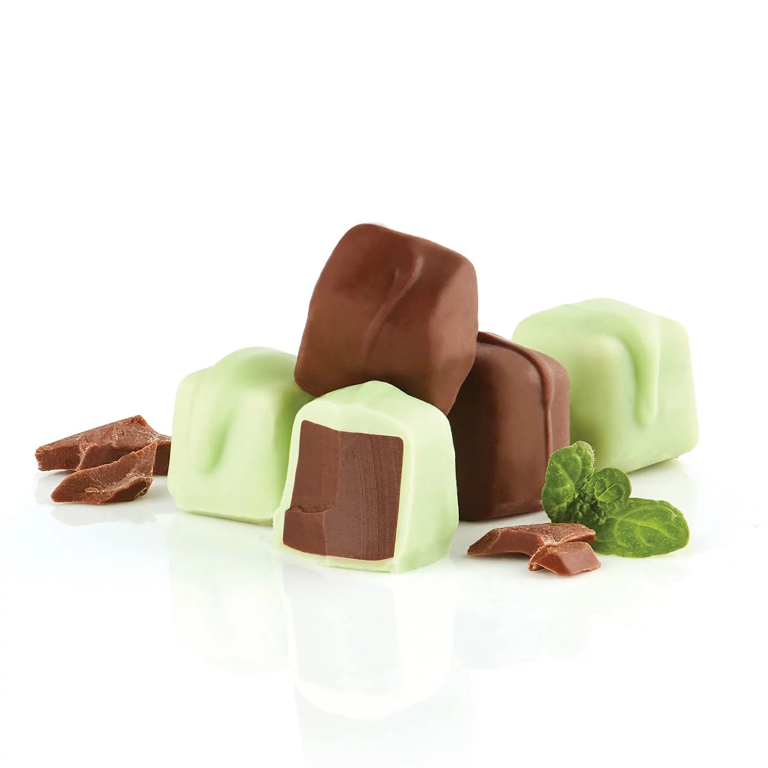 Milk Chocolate and Pastel Candy with Mint Chocolate Center, 1 lb W915