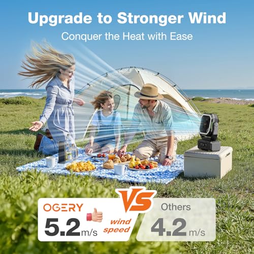 Portable Rechargeable Camping Fan with 20000mAh Battery T6393