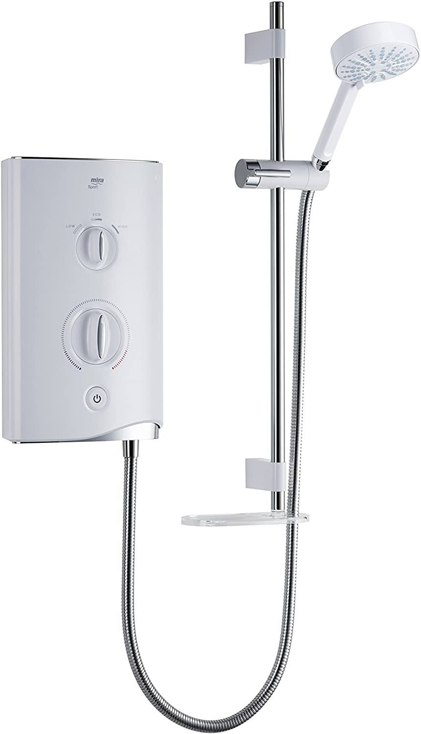 White/Chrome 9.8 KW Electric Shower O86940