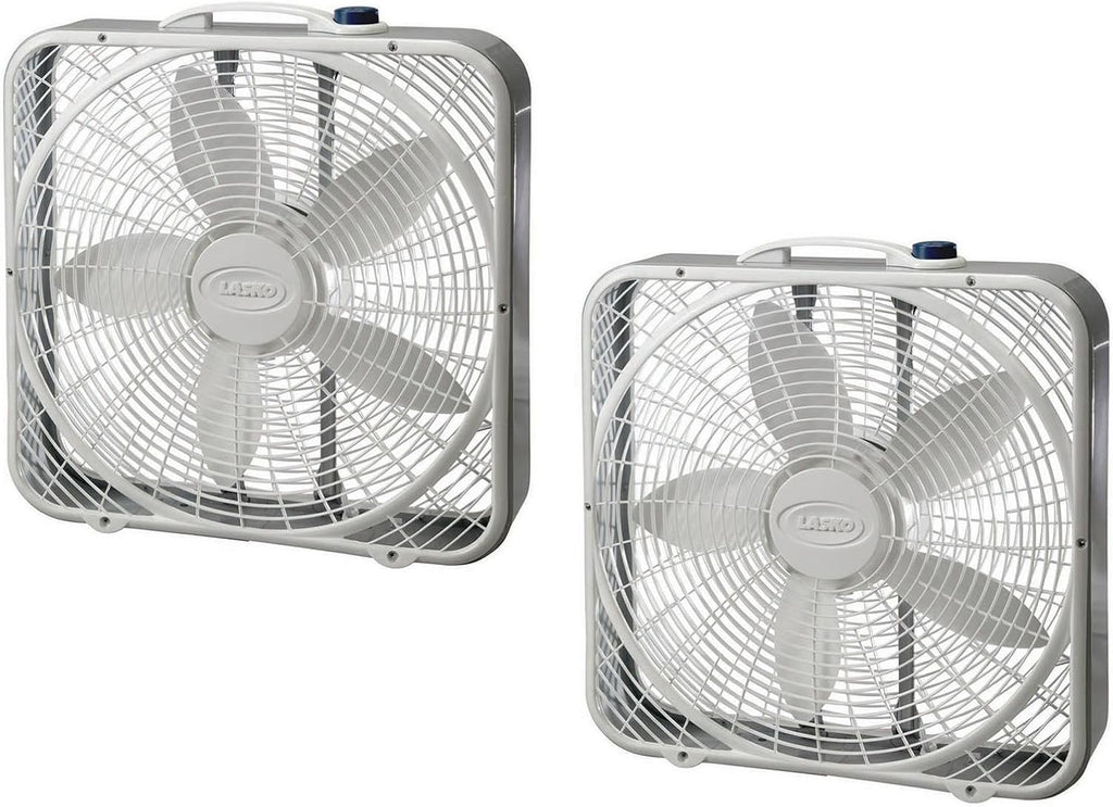 White 20" 3-Speed Box Fan J885429