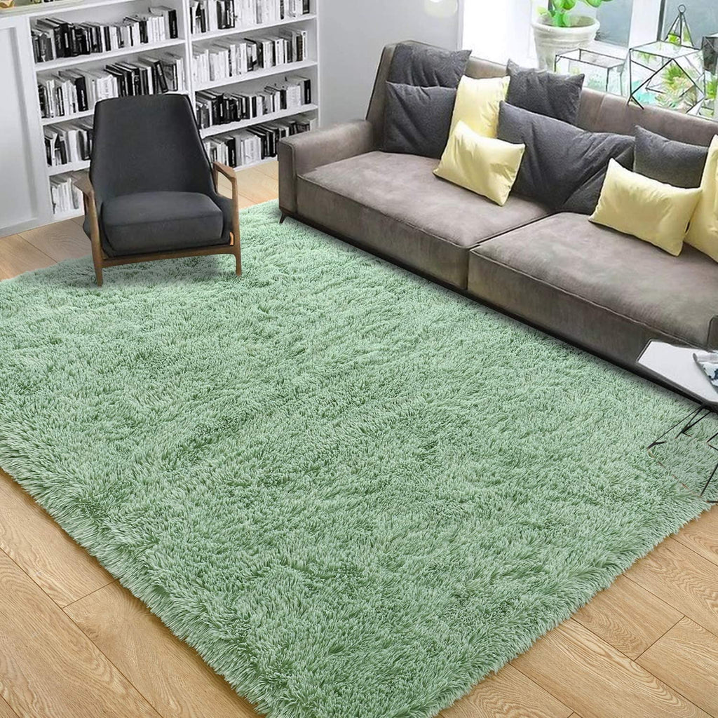 Green 3x5 Feet Plush Non-Slip Rug F525093