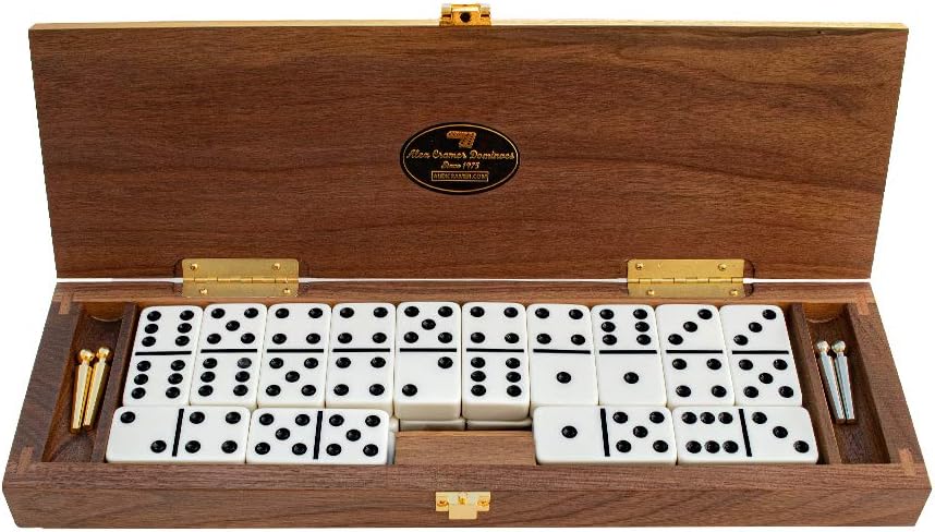 Domino Set with Walnut Case and Brass Plate Y361395