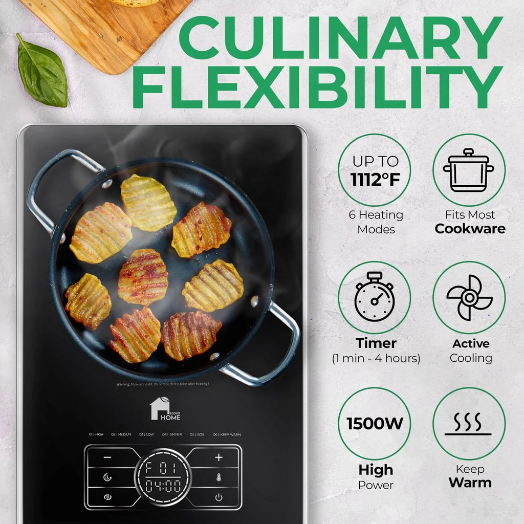 Portable Electric Cooktop Stainless Steel Microcrystalline Glass Q324