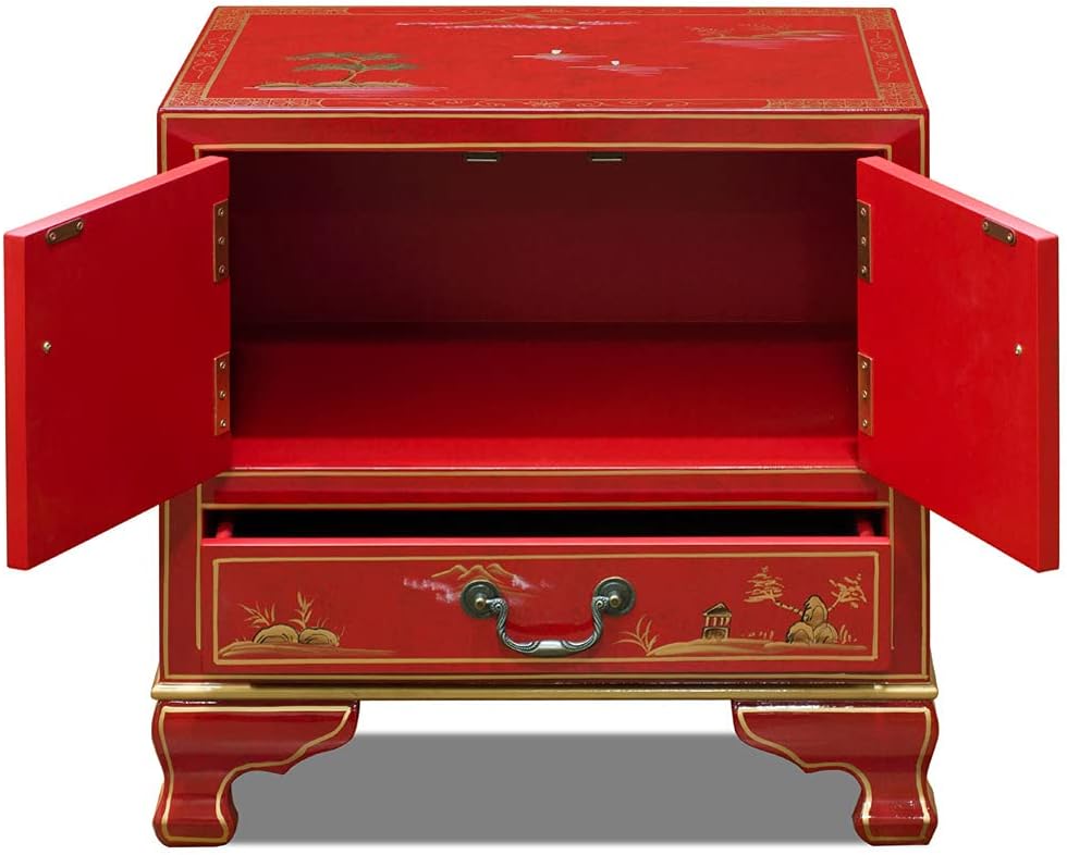 Red Accent Cabinet Z75708