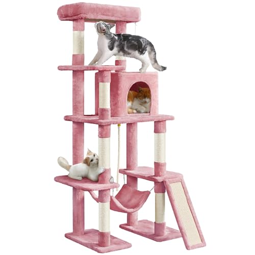 63 Inches Tall Cat Tree with Scratching Posts F5998