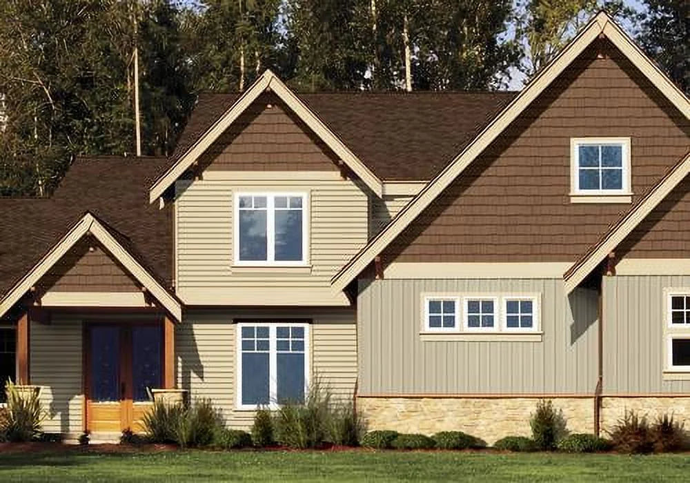 Double 7in. Straight Edge Perfection Shingles Siding (1/2 Square) Sterling Gray D902