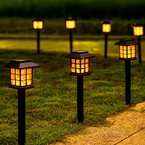 8 Pack Flickering Flame LED Solar Outdoor Lights S916
