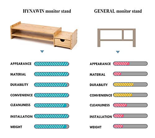 Bamboo 2 Tier Laptop Stand With Drawers P8316