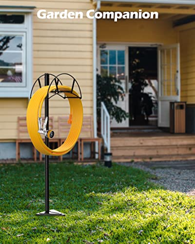 Black Metal Garden Hose Holder Stake S86650
