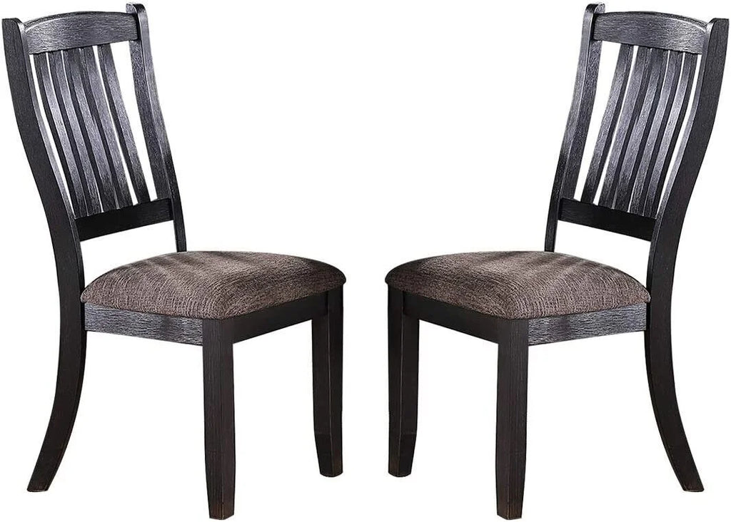 Dark Coffee Set of 6 Fabric Dining Chairs H86579