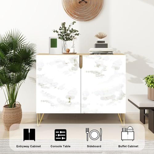 2 Doors Sideboard Cabinet with Golden Veins K346