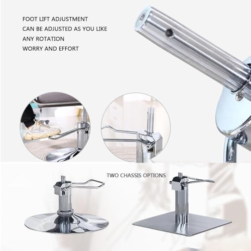 Grey Barber Chair with Heavy Duty Hydraulic Pump, 360 Degrees Swivel R245