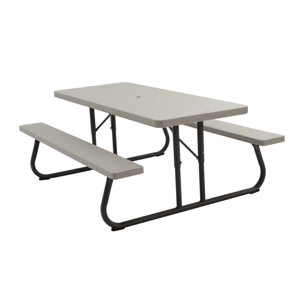 6 Foot Folding Picnic Table, Putty D393
