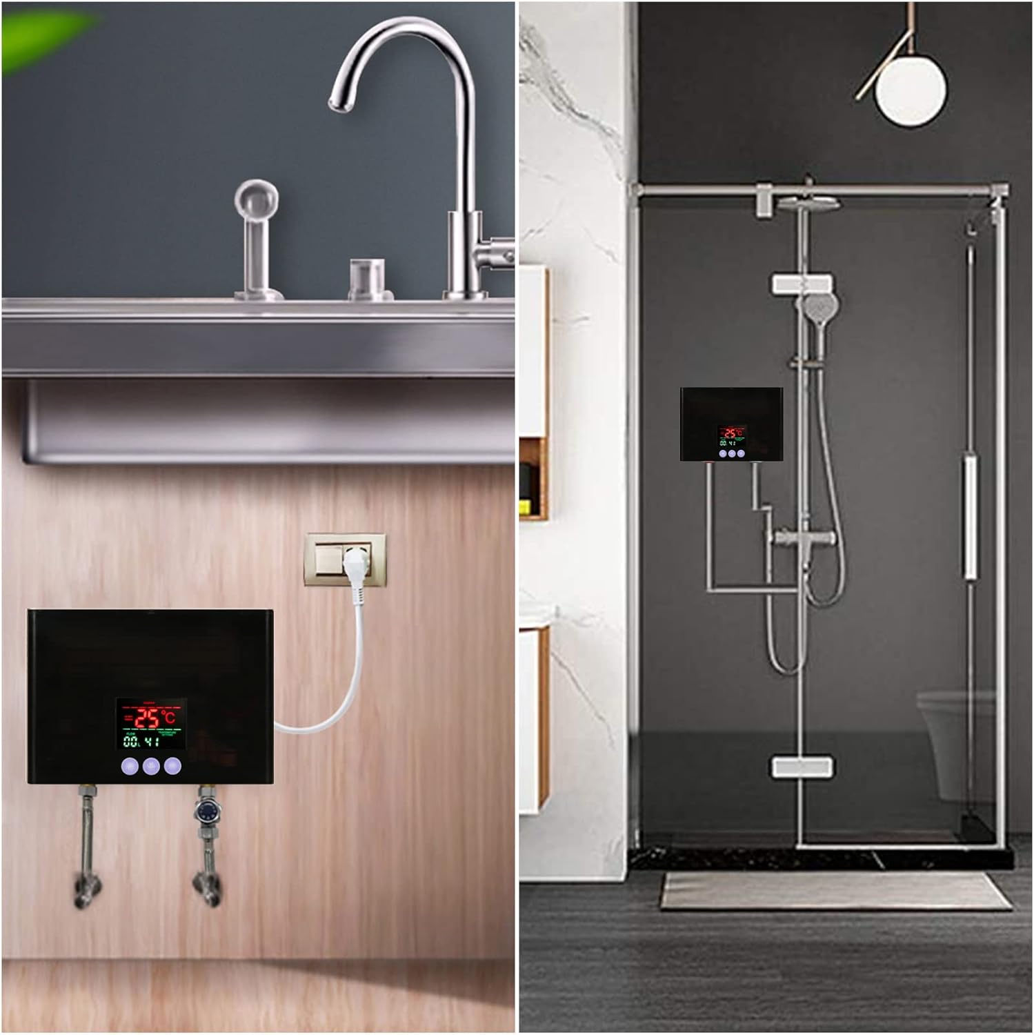 Black 110V 3000W Under Sink Instant Hot Water Heater I2657
