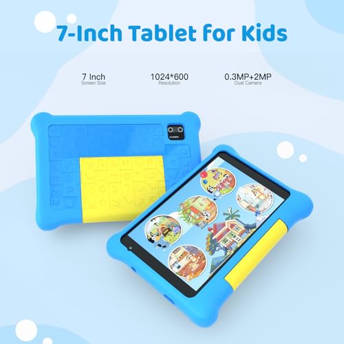 Pink 7 inch Android 12 Tablet 2GB 32GB with Shockproof Case Q29496
