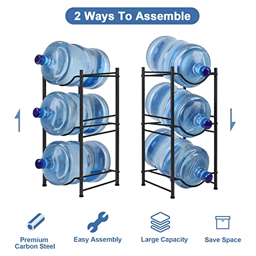 Black 3 Tier Heavy Duty Water Jug Storage Rack X86675