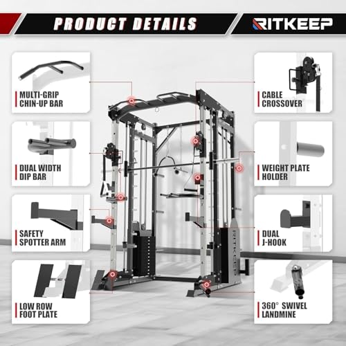 Smith Machine with 320lb Weight Stack C636