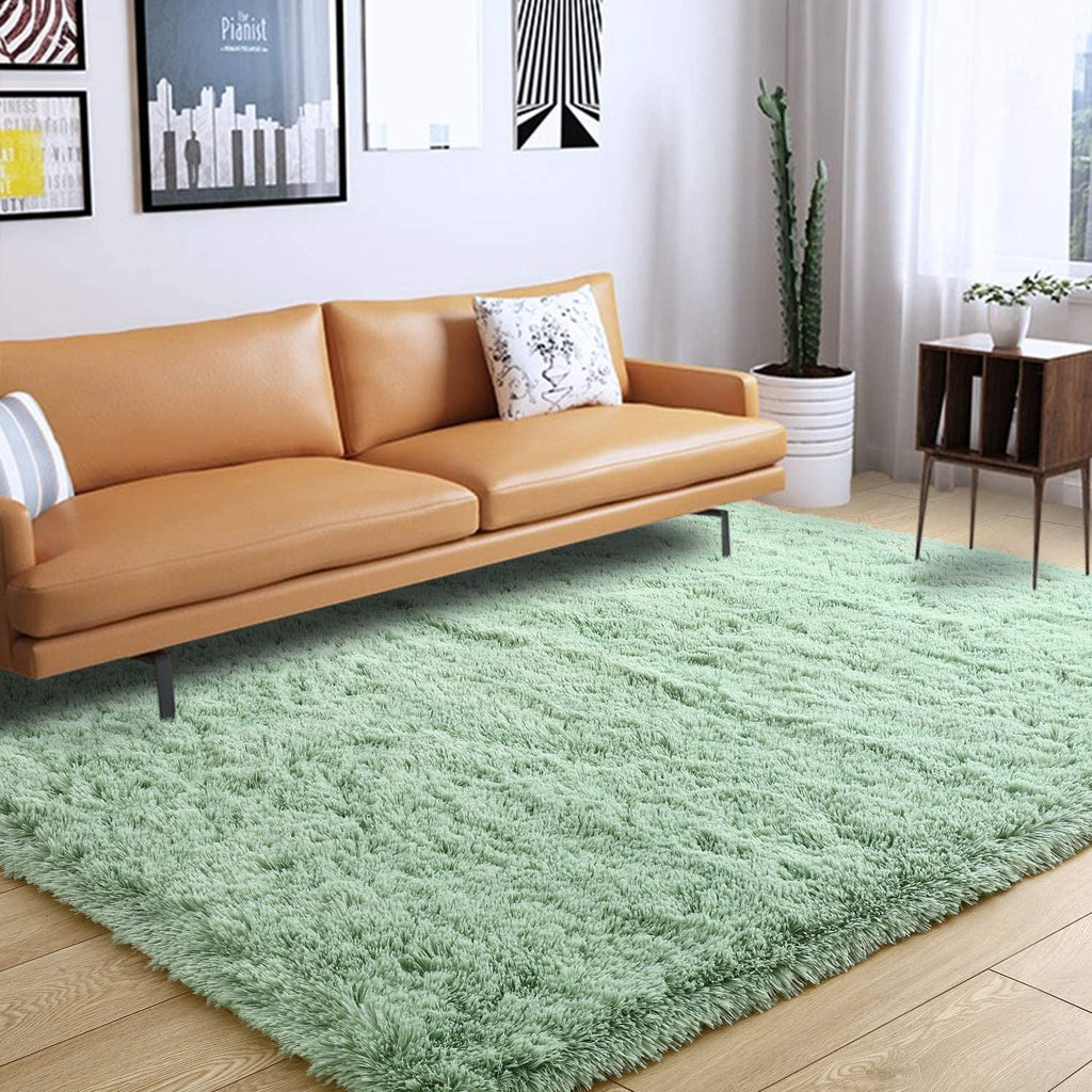 Green 3x5 Feet Plush Non-Slip Rug F525093