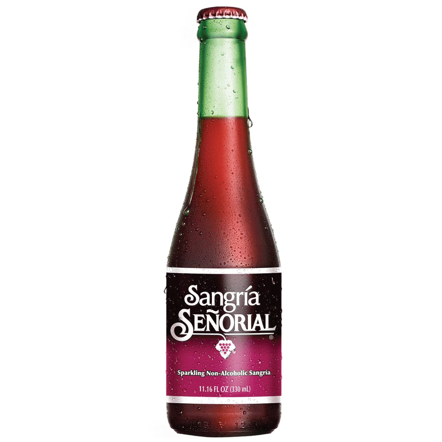 12/11.16 fl. oz. Glass Bottle Case (12-Pack) Sparkling Non-Alcoholic Sangria P6955