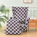 Stretch Armchair Slipcovers 2 Pieces, Printed Spandex Wingback Chair Covers V6053