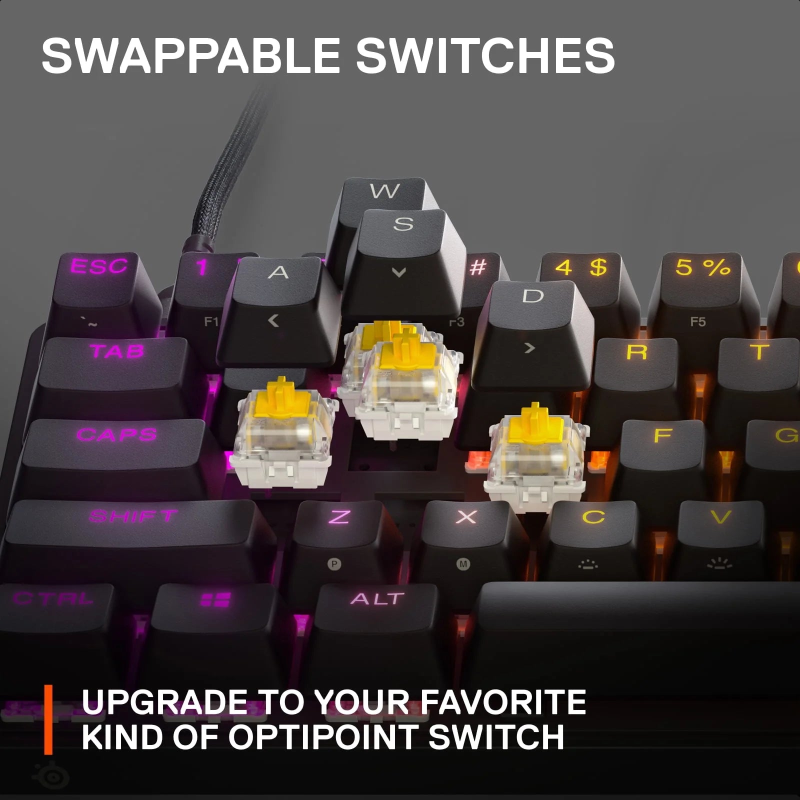Black 60% Wired Gaming Keyboard with RGB Lighting Z443305