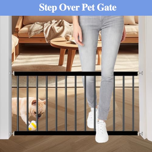White 33.46"-36.22" Width Low Metal Dog Gate A937664