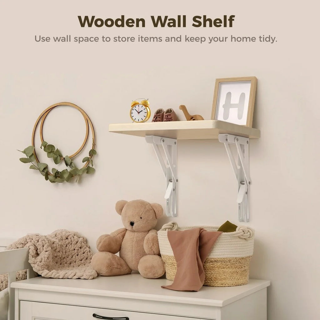 Heavy Duty Wooden Wall Mounted Folding Shelf Z93852