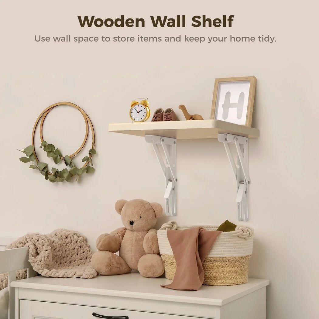 Heavy Duty Wooden Wall Mounted Folding Shelf Z93852