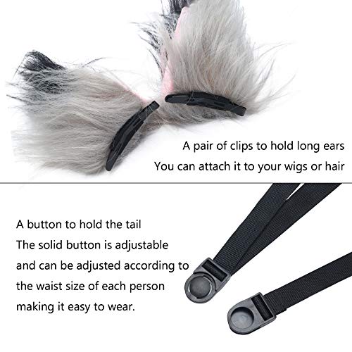 Plush Tail and Ears Faux Fur Animal Fox Wolf Costume Kit I614