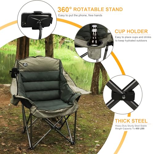 Oversized XL Folding Camping Chair with Cup Holder and Carry Bag S213187