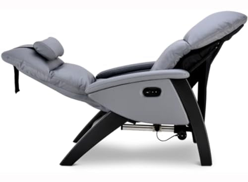 Grey Dual Power Zero Gravity Recliner Chair with Heat and Air Massage S519818