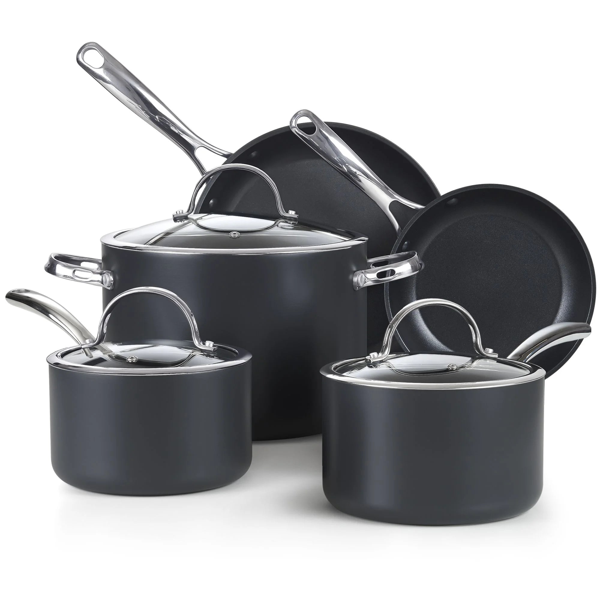 8-Piece Nonstick Hard Anodized Cookware Set N660