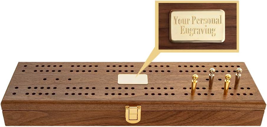 Domino Set with Walnut Case and Brass Plate Y361395