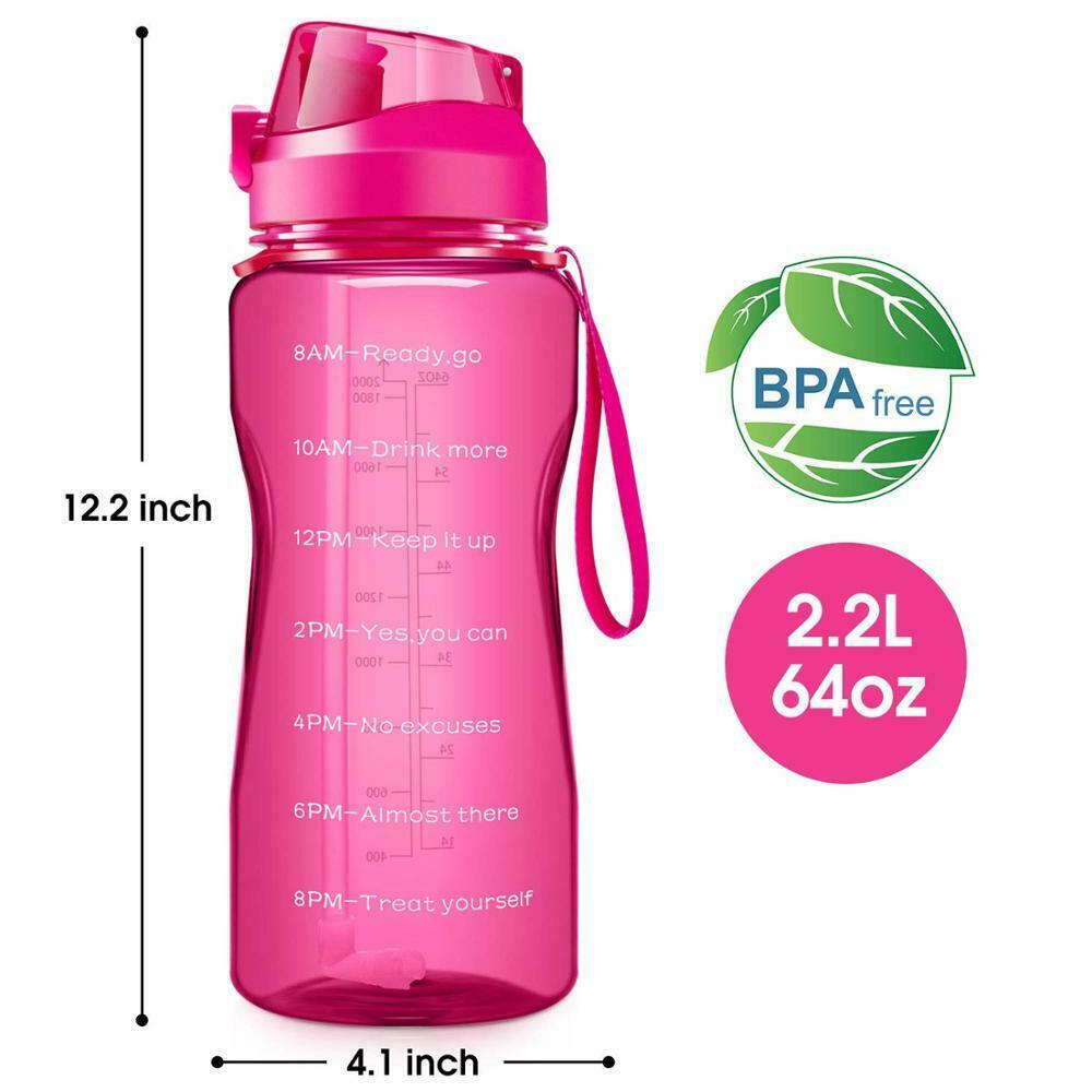 BPA Free 2.2L Water Bottle with Straw K1465