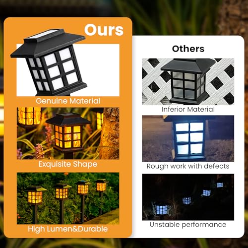 8 Pack Flickering Flame LED Solar Outdoor Lights S916