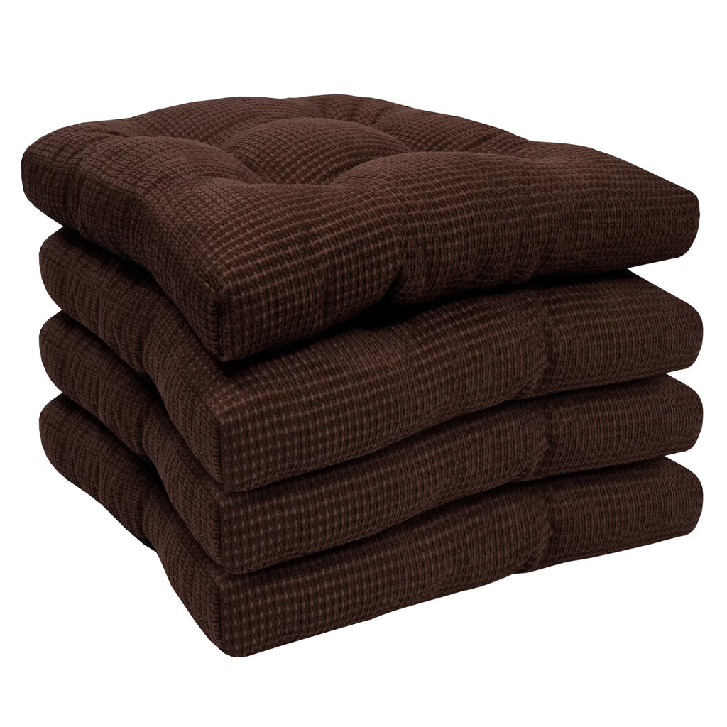 4 Pack Chocolate Memory Foam Chair Cushion Pad X62263