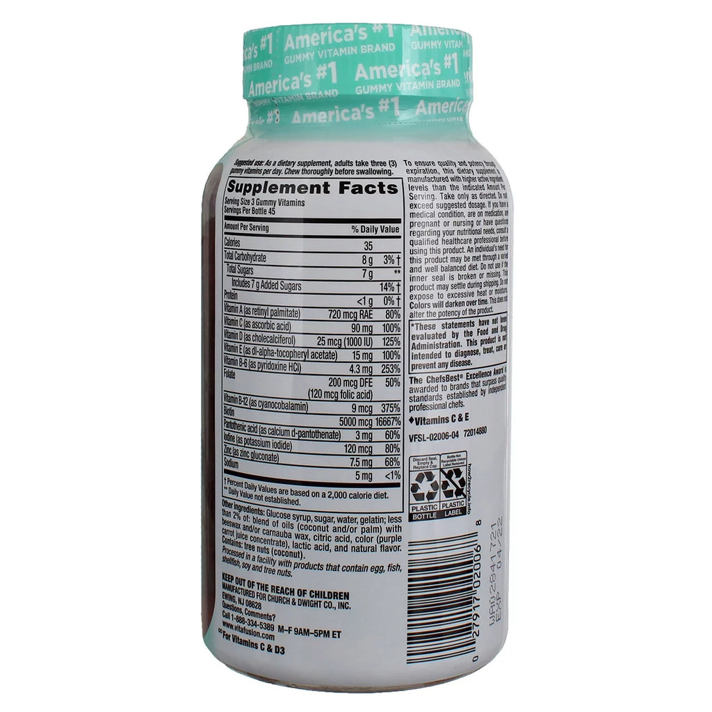 Hair Skin & Nails Supplement Gummies - Raspberry - 135ct F9641