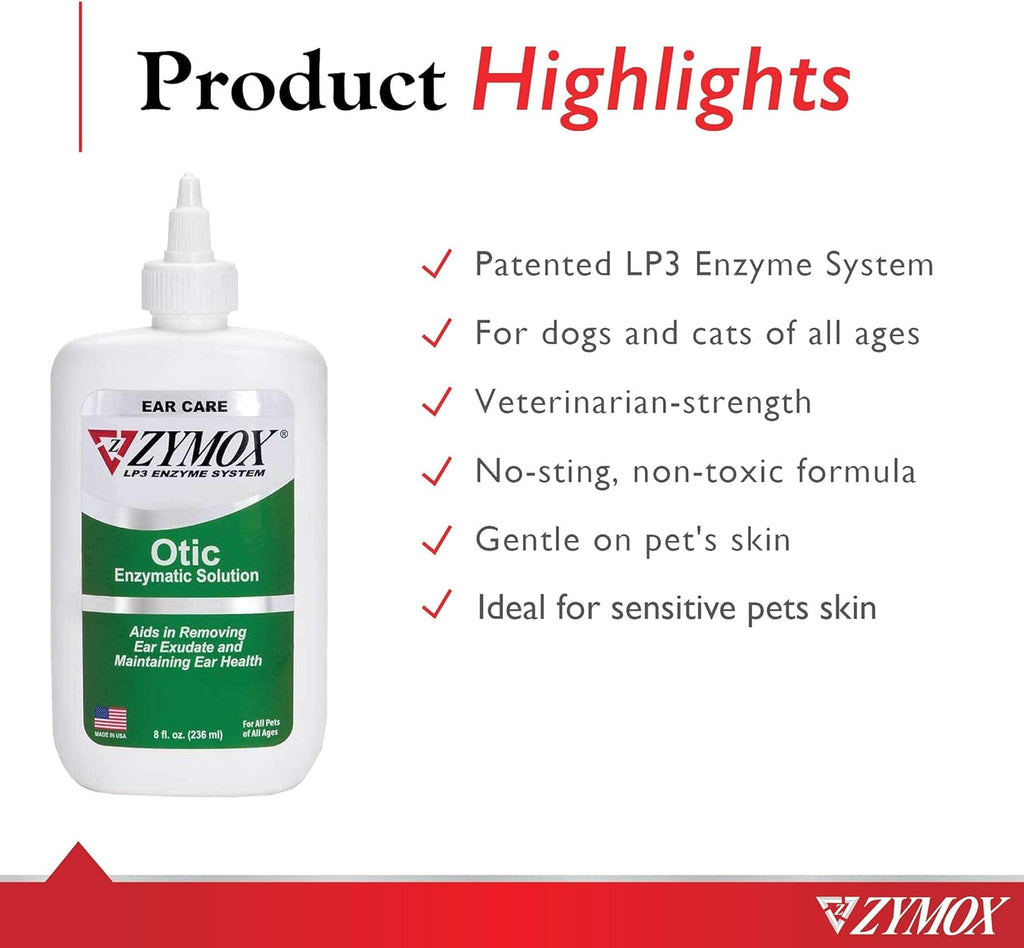 Zymox Otic Enzymatic Solution, 8oz Y522406