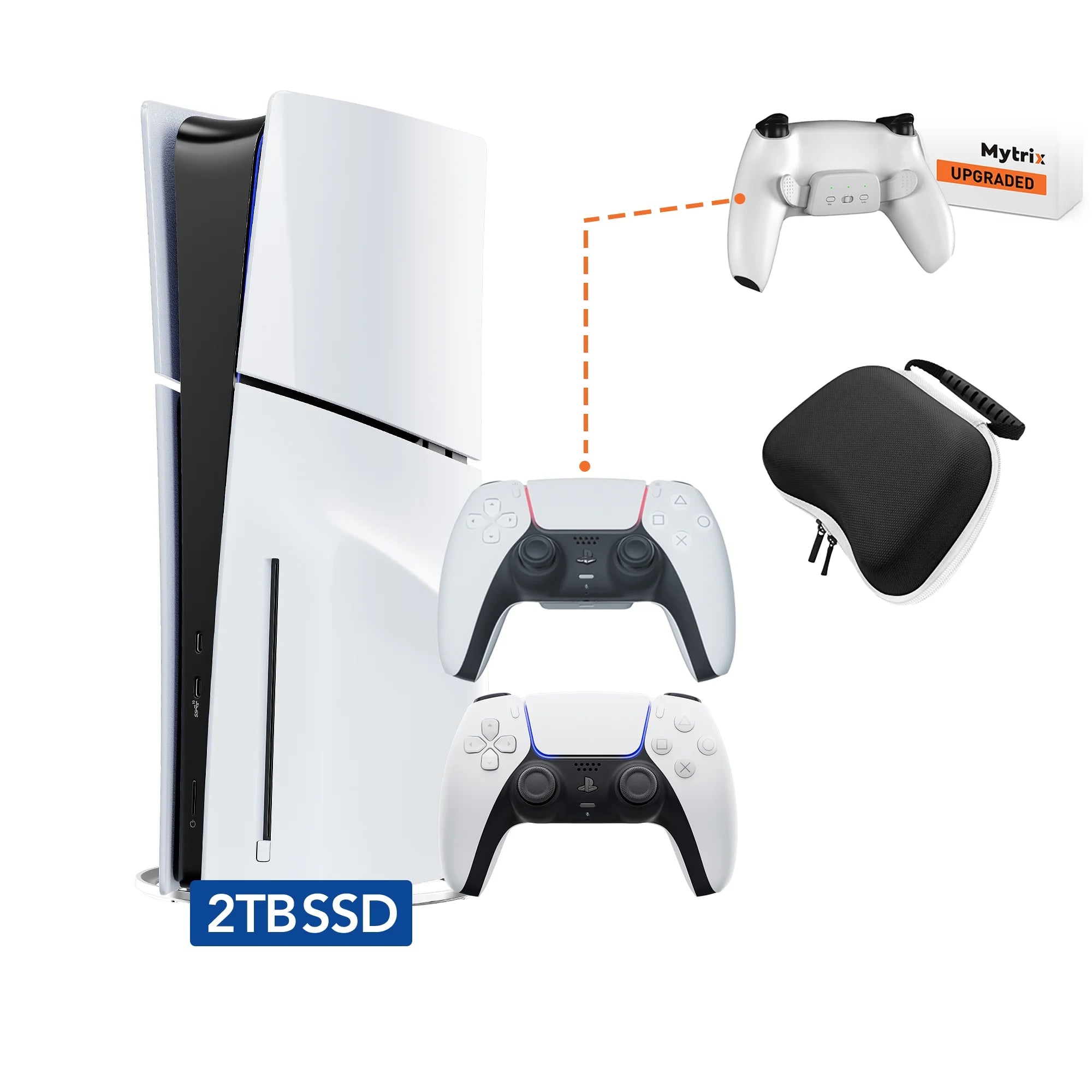 PlayStation 5 Slim Disc 2TB SSD Edition Bundle with Additional Controller and Hard Shell Protective Controller Case Y62597