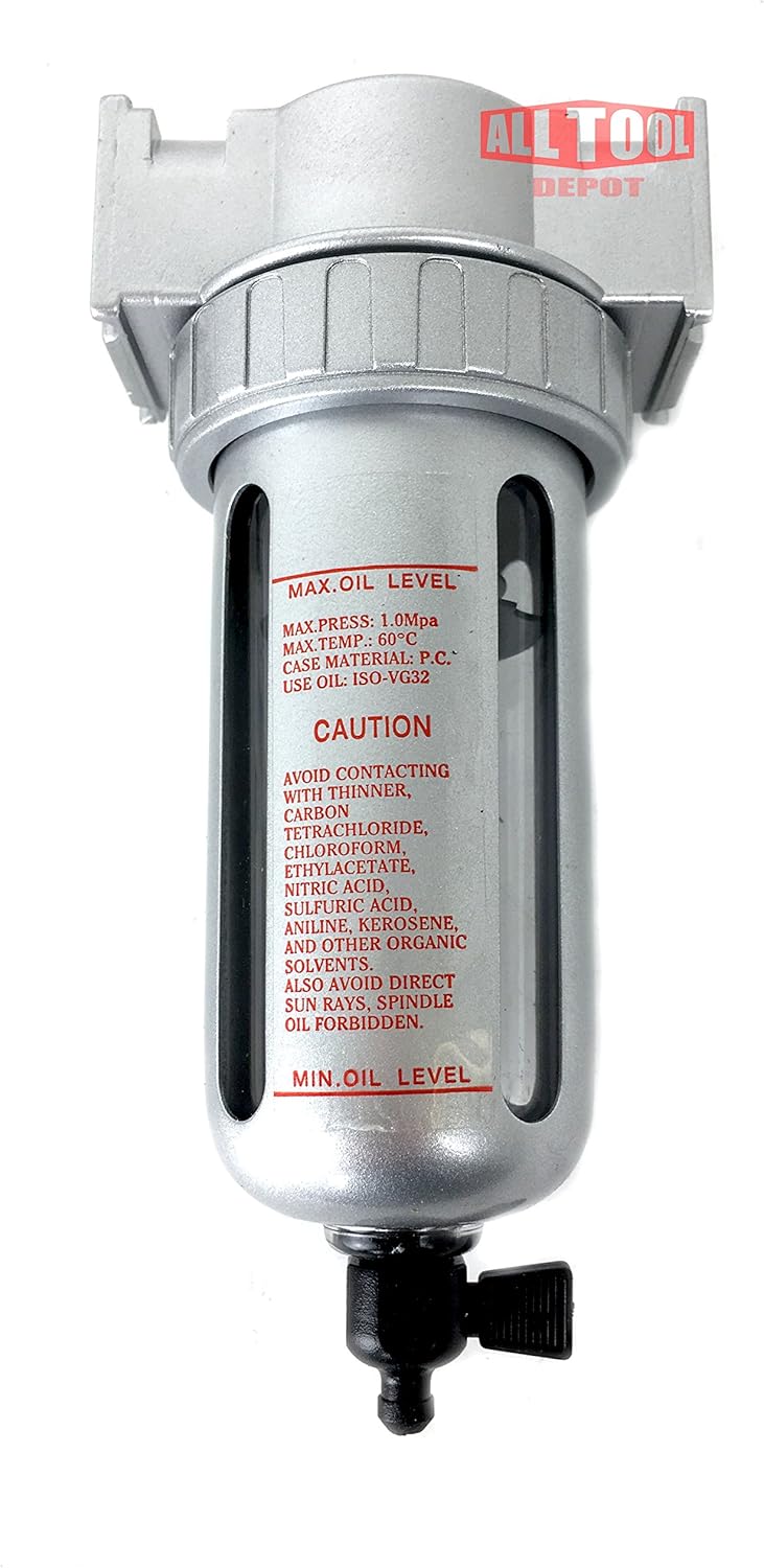 1/2" Mid Flow Particulate Filter Water Trap Separator Compressed Air Compressor V505691
