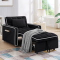 Beige Velvet Convertible Sleeper Chair Bed R9772
