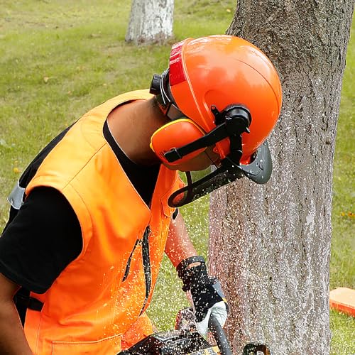 Chainsaw Helmet with Face and Hearing Protection G833868