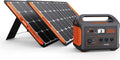 Solar Generator 1000 with 2X SolarSaga 100W and 3x110V/1000W AC Outlets Lithium Battery Pack H9673